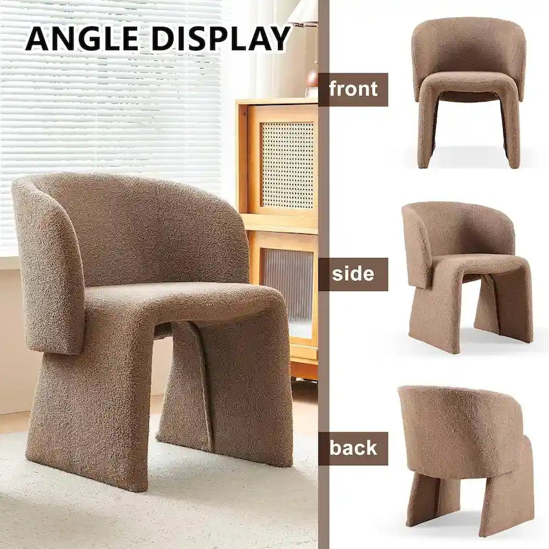 Howtai Barrel Dining Sofa Chairs Upholstered-Fully Wrapped