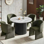 Howtai Barrel Dining Sofa Chairs Upholstered-Fully Wrapped