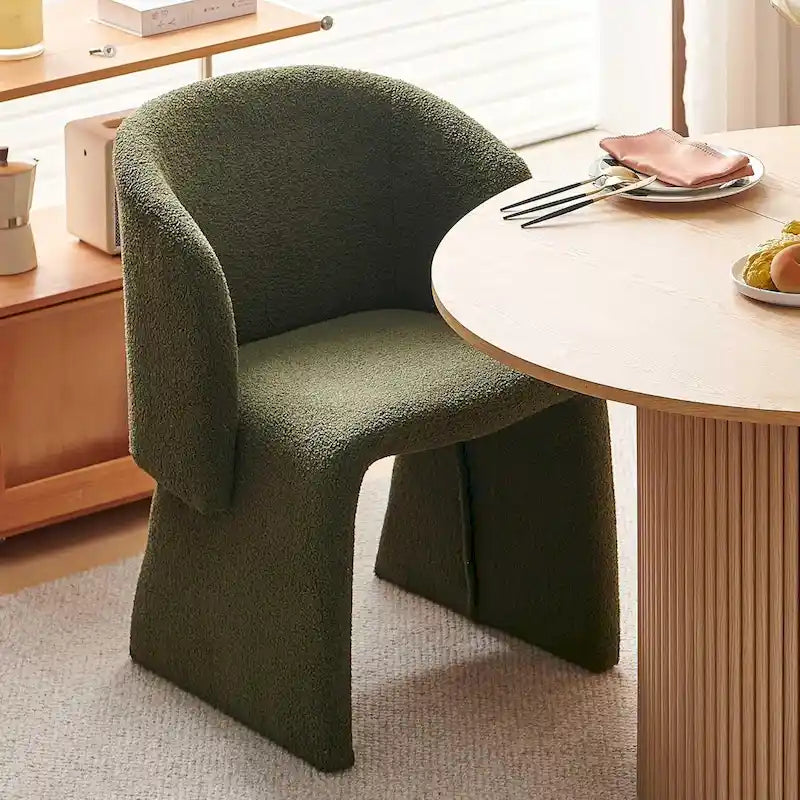 Howtai Barrel Dining Sofa Chairs Upholstered-Fully Wrapped