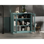 Palace Imports 100% Solid Wood 32 Bathroom Cabinet with Clear Glass Doors and Adjustable Shelves