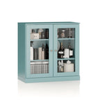 Palace Imports 100% Solid Wood 32 Bathroom Cabinet with Clear Glass Doors and Adjustable Shelves