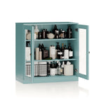 Palace Imports 100% Solid Wood 32 Bathroom Cabinet with Clear Glass Doors and Adjustable Shelves