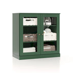 Palace Imports 100% Solid Wood 32 Bathroom Cabinet with Clear Glass Doors and Adjustable Shelves