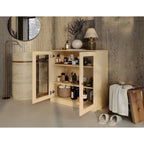 Palace Imports 100% Solid Wood 32 Bathroom Cabinet with Clear Glass Doors and Adjustable Shelves