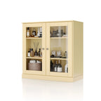 Palace Imports 100% Solid Wood 32 Bathroom Cabinet with Clear Glass Doors and Adjustable Shelves