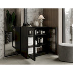 Palace Imports 100% Solid Wood 32 Bathroom Cabinet with Clear Glass Doors and Adjustable Shelves