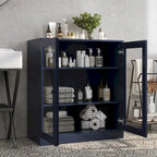 Palace Imports 100% Solid Wood 32 Bathroom Cabinet with Clear Glass Doors and Adjustable Shelves