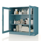 Palace Imports 100% Solid Wood 32 Bathroom Cabinet with Clear Glass Doors and Adjustable Shelves