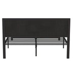 VECELO Bed Frame with Upholstered Linen Headboard and Footboard, Heavy-Duty Platform with Strong Metal Slats