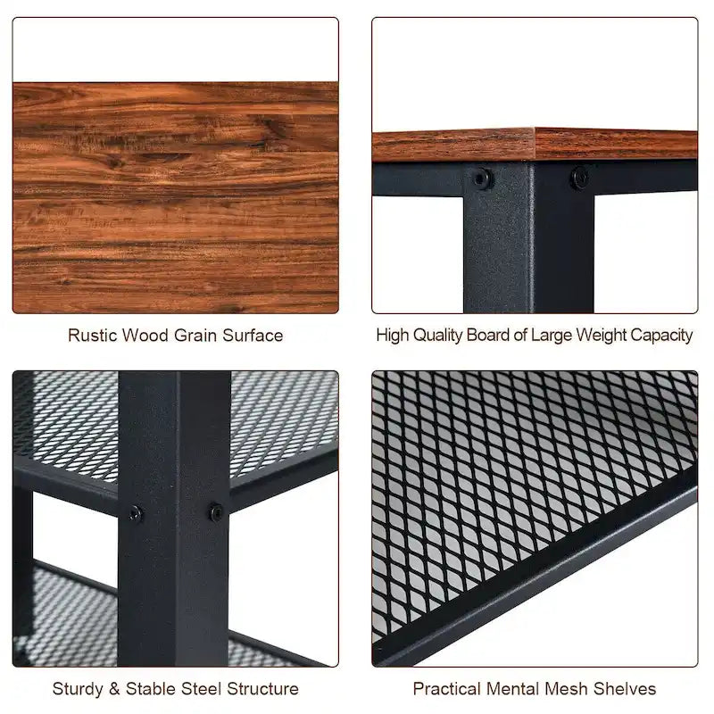 Gymax Industrial Serving Cart Kitchen Utility Cart