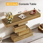 42 Inches Industrial Wood Console Table for Living Room Entryway - 11.8D x 42.5W x 31.5H