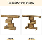 42 Inches Industrial Wood Console Table for Living Room Entryway - 11.8D x 42.5W x 31.5H