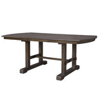 60-78 Extendable Dining Table, Farmhouse Wooden Kitchen Table with Removable Leaf, Large Expanding Table for 4-8