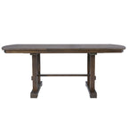 60-78 Extendable Dining Table, Farmhouse Wooden Kitchen Table with Removable Leaf, Large Expanding Table for 4-8