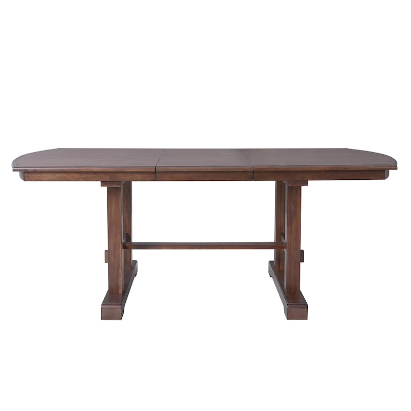 60-78 Extendable Dining Table, Farmhouse Wooden Kitchen Table with Removable Leaf, Large Expanding Table for 4-8