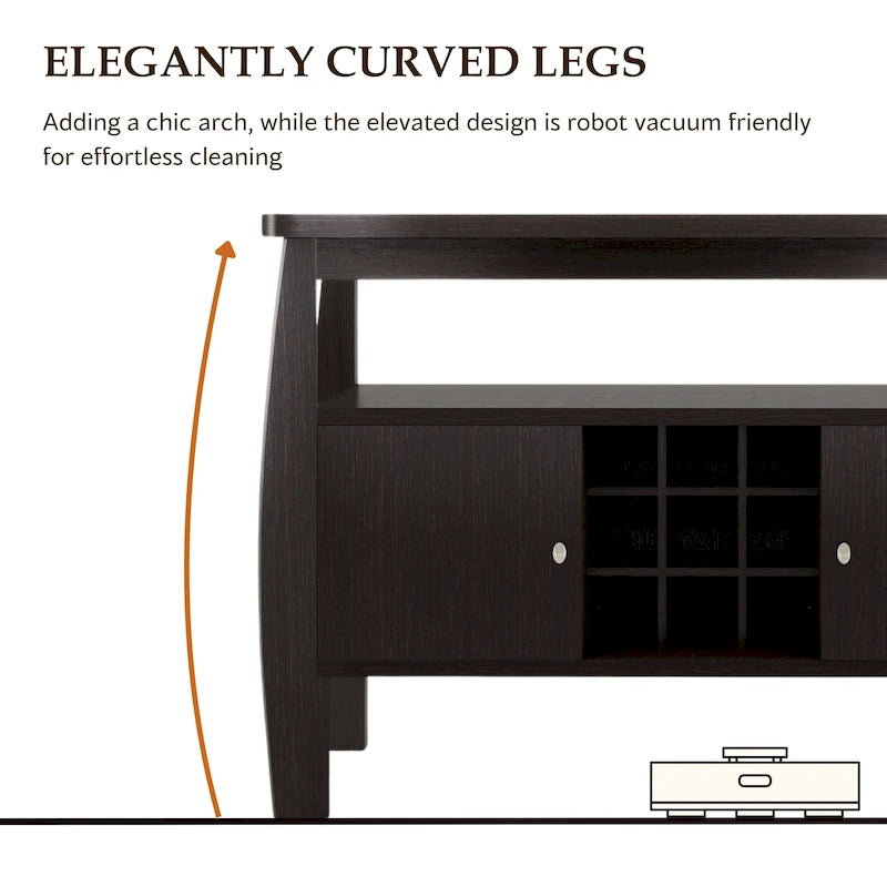 Furniture of America True Modern 51-inch Cappuccino 1-shelf Buffet Table