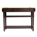 SEI Furniture Woodson Transitional Gray Storage Kitchen Island