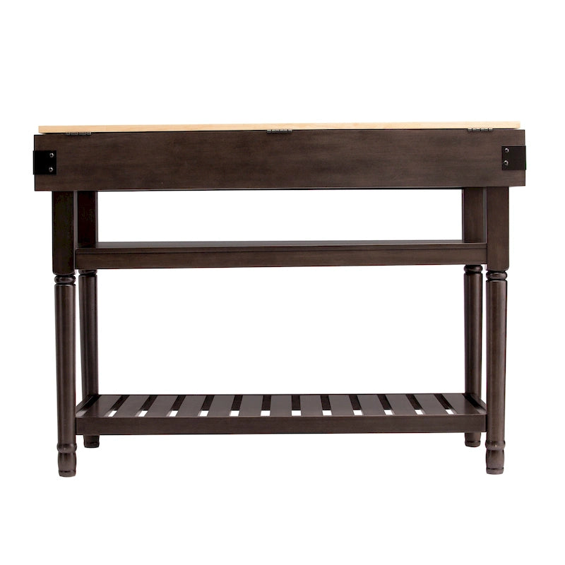 SEI Furniture Woodson Transitional Gray Storage Kitchen Island