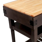 SEI Furniture Woodson Transitional Gray Storage Kitchen Island