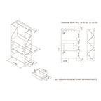 DH BASIC Industrial Reclaimed Oak 67-inch Metal 6-Wine Slots Baker's Rack by Denhour