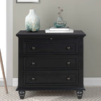Wood 3-Drawer Storage Cabinet with Pull-Out Tray - 16.90 x 28.00 x 28.10