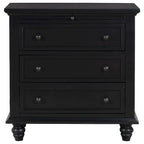 Wood 3-Drawer Storage Cabinet with Pull-Out Tray - 16.90 x 28.00 x 28.10