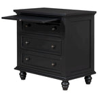 Wood 3-Drawer Storage Cabinet with Pull-Out Tray - 16.90 x 28.00 x 28.10