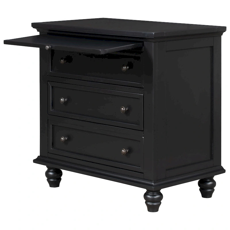 Wood 3-Drawer Storage Cabinet with Pull-Out Tray - 16.90 x 28.00 x 28.10
