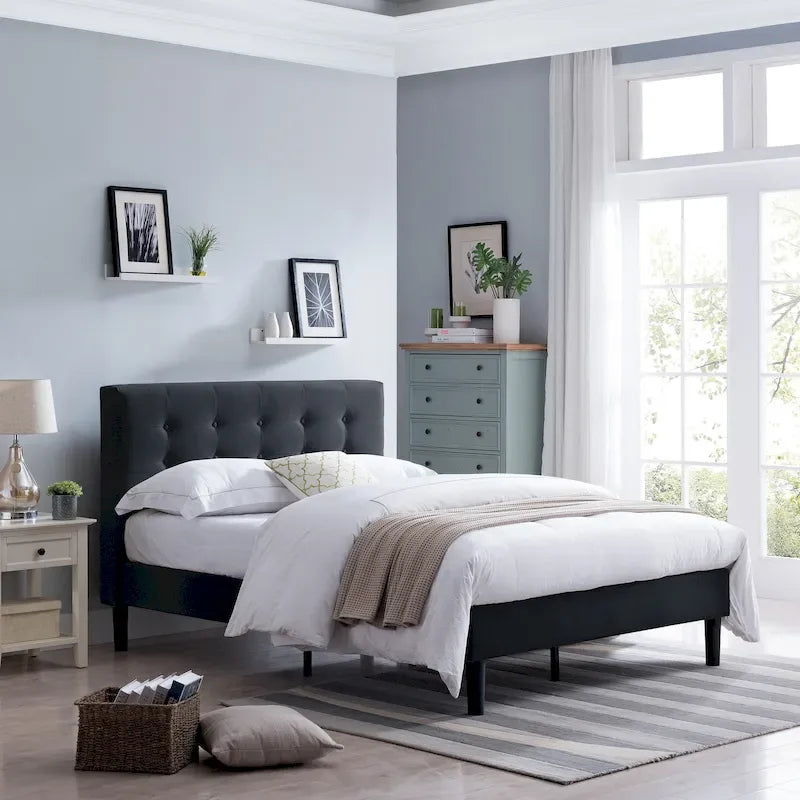 Agnew Queen-size Upholstered Platform Bed by Christopher Knight Home