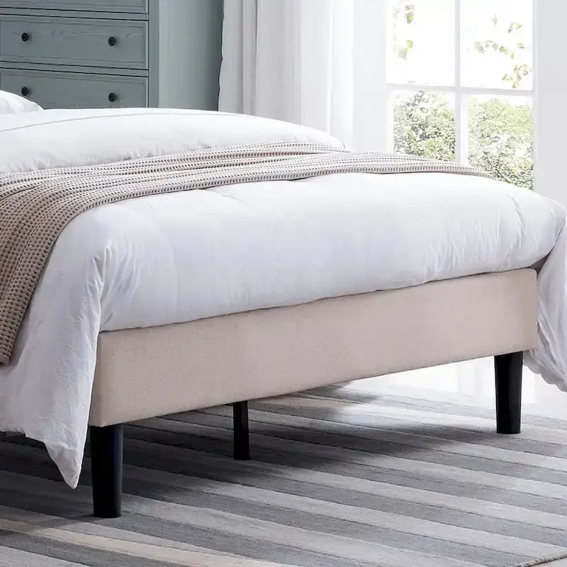 Agnew Queen-size Upholstered Platform Bed by Christopher Knight Home