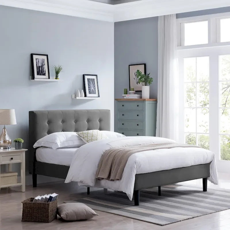 Agnew Queen-size Upholstered Platform Bed by Christopher Knight Home