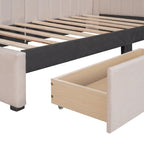 Upholstered Daybed with Two Storage Drawers