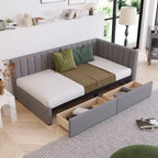 Upholstered Daybed with Two Storage Drawers