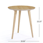 Evie Wood End Table with Faux Wood Overlay by Christopher Knight Home - 20L x 20W x 22H