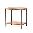 Ronan Wood Rustic Metal End Table by Christopher Knight Home