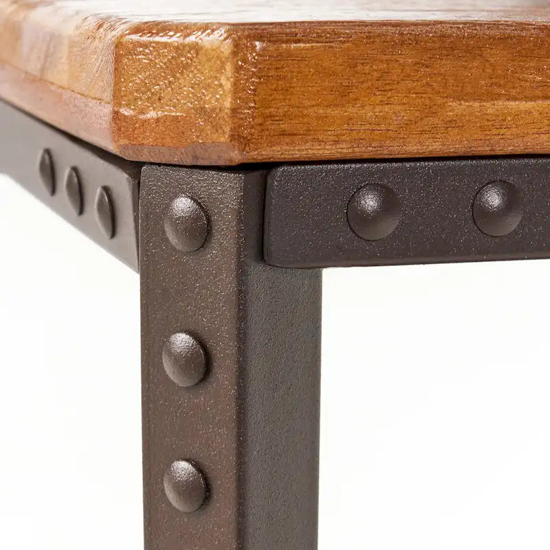 Ronan Wood Rustic Metal End Table by Christopher Knight Home