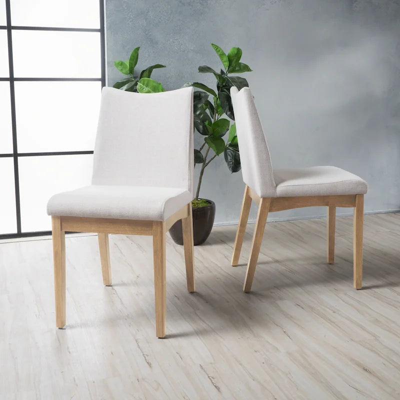 Dimitri Mid-Century Fabric Dining Chair (Set of 2) by Christopher Knight Home