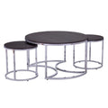SEI Furniture Henderson Round 3-piece Nesting Coffee Table