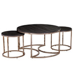 SEI Furniture Henderson Round 3-piece Nesting Coffee Table