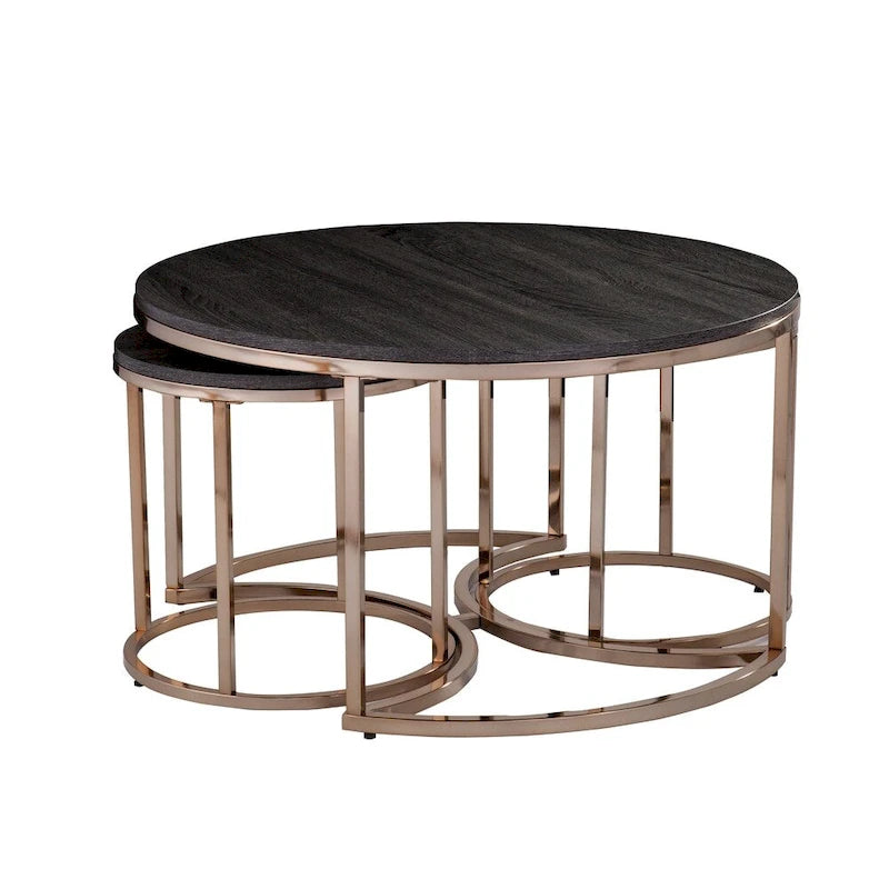 SEI Furniture Henderson Round 3-piece Nesting Coffee Table