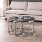 SEI Furniture Henderson Round 3-piece Nesting Coffee Table