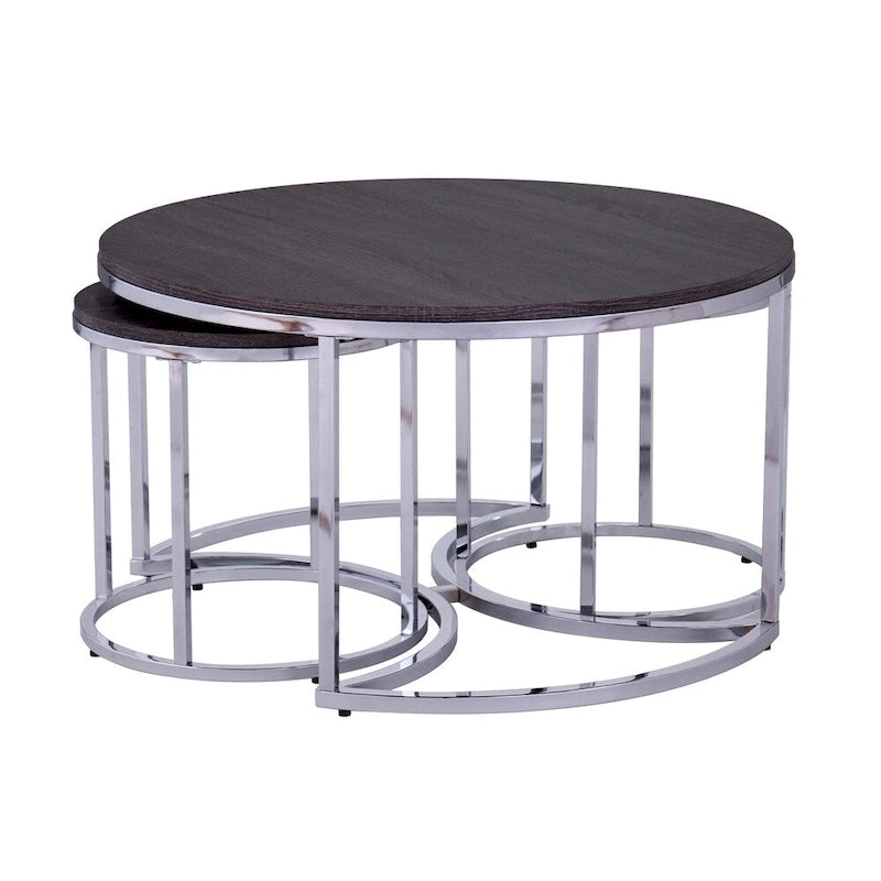 SEI Furniture Henderson Round 3-piece Nesting Coffee Table