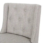 Lansglen Button Tufted Fabric Wingback Bar Stool (Set of 2) by Christopher Knight Home