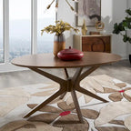Vilnius Walnut Finish Oval Dining Table