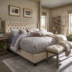 Detmold Wingback Button Tufted King Bed