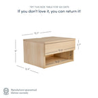 Nathan James Jackson Modern Floating Bedroom Nightstand with Storage Drawer and Open Shelf Cubby