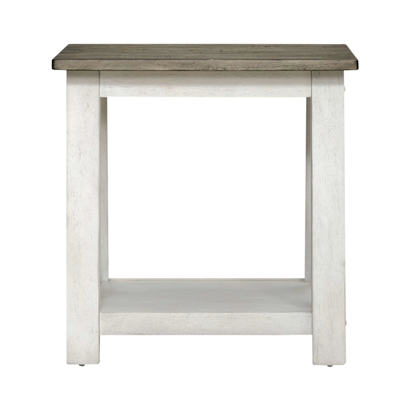 Laurel Bluff Antique White End Table