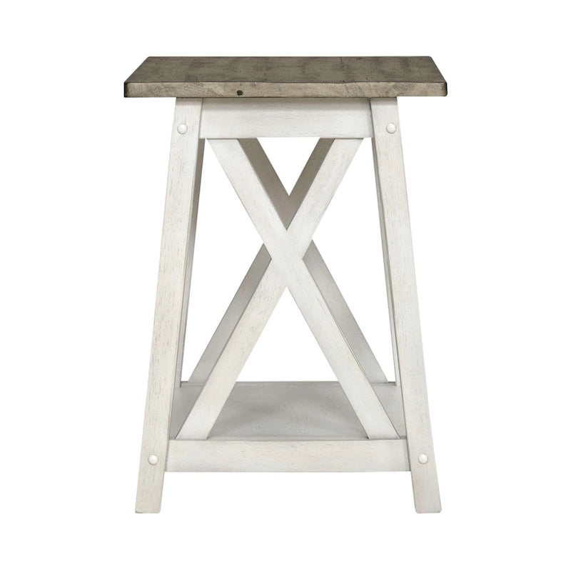 Laurel Bluff Antique White End Table