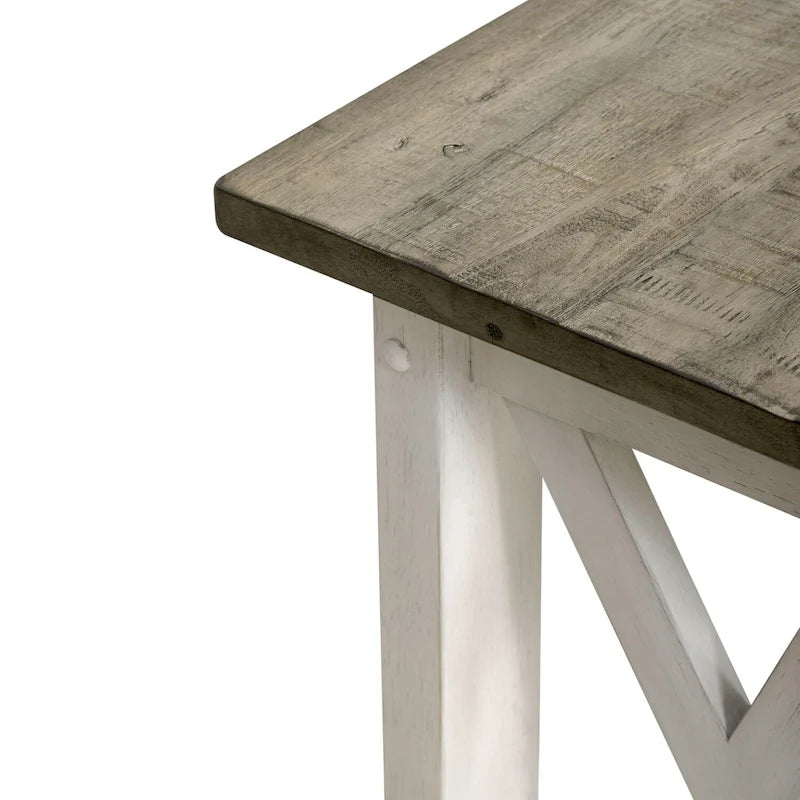 Laurel Bluff Antique White End Table
