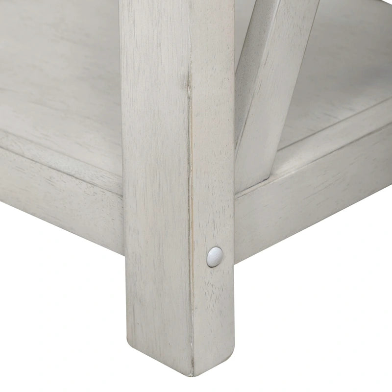 Laurel Bluff Antique White End Table